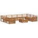 Seturi de canapele 10 pcs natural Lemn Solid de Acacia - WALTI WALTI