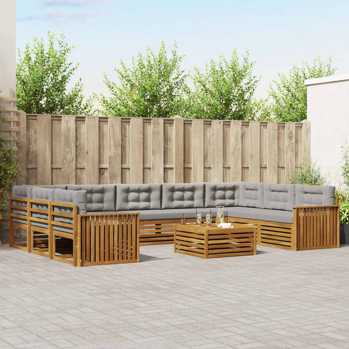 Seturi de canapele cu pernă 10 pcs Gri natural și deschis - WALTI WALTI