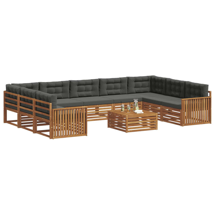 Set de canapele de exterior cu pernă 10 pcs Natural și Antracit - WALTI WALTI