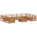 Seturi de canapele 10 pcs natural Lemn Solid de Acacia - WALTI WALTI