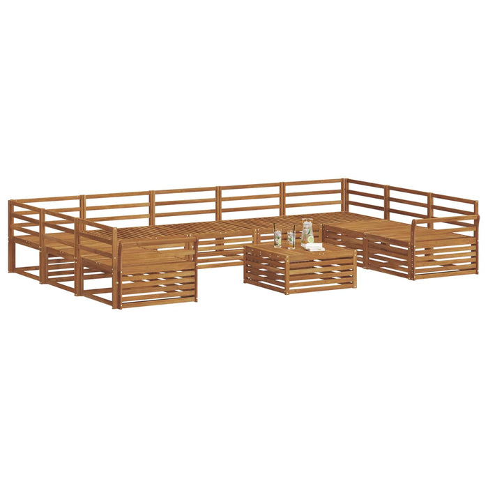 Seturi de canapele 10 pcs natural Lemn Solid de Acacia - WALTI WALTI