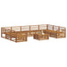 Seturi de canapele 10 pcs natural Lemn Solid de Acacia - WALTI WALTI