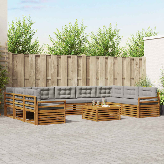 Seturi de canapele cu pernă 10 pcs Gri natural și deschis - WALTI WALTI