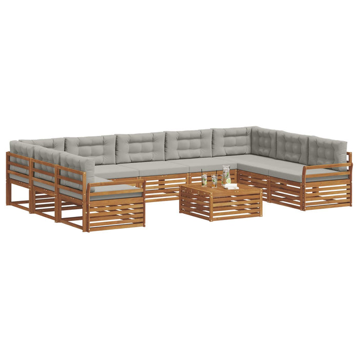 Seturi de canapele cu pernă 10 pcs Gri natural și deschis - WALTI WALTI