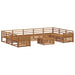 Seturi de canapele 10 pcs natural Lemn Solid de Acacia - WALTI WALTI