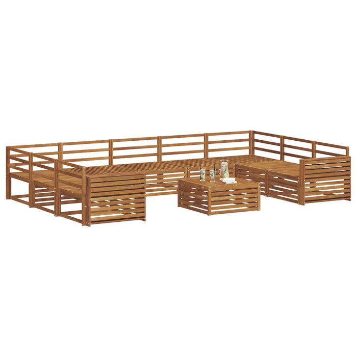 Seturi de canapele 10 pcs natural Lemn Solid de Acacia - WALTI WALTI