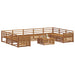 Seturi de canapele 10 pcs natural Lemn Solid de Acacia - WALTI WALTI