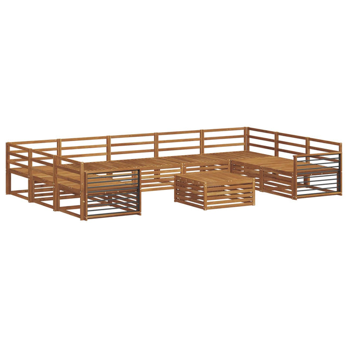 Seturi de canapele 10 pcs natural Lemn Solid de Acacia - WALTI WALTI