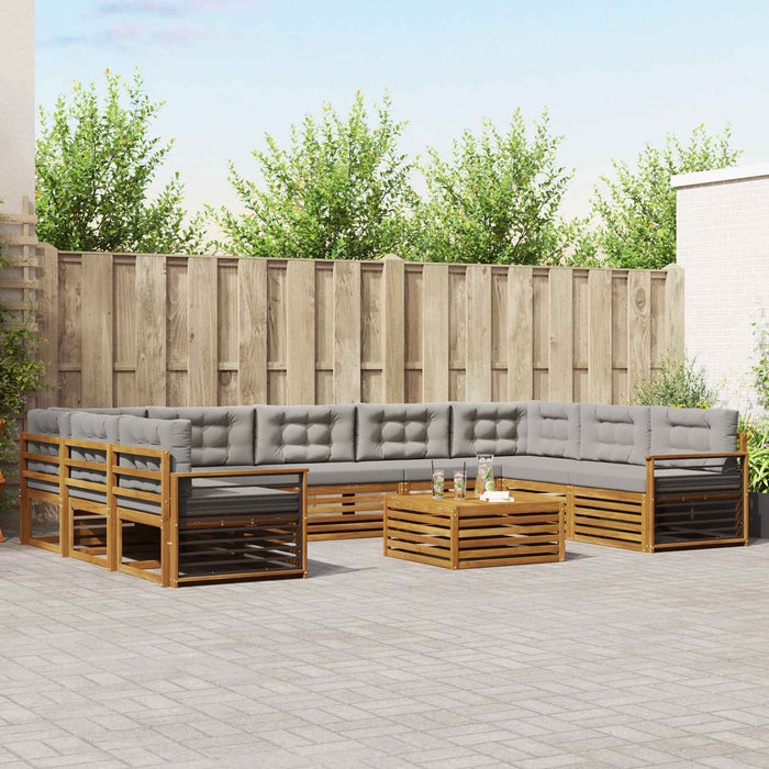 Seturi de canapele cu pernă 10 pcs Gri natural și deschis - WALTI WALTI