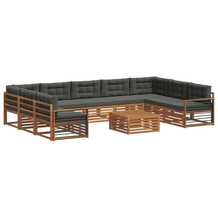 Set de canapele de exterior cu pernă 10 pcs Natural și Antracit - WALTI WALTI