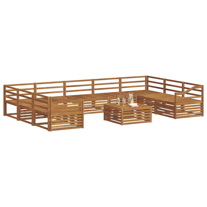 Seturi de canapele 10 pcs natural Lemn Solid de Acacia - WALTI WALTI