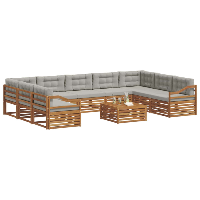 Seturi de canapele cu pernă 10 pcs Gri natural și deschis - WALTI WALTI