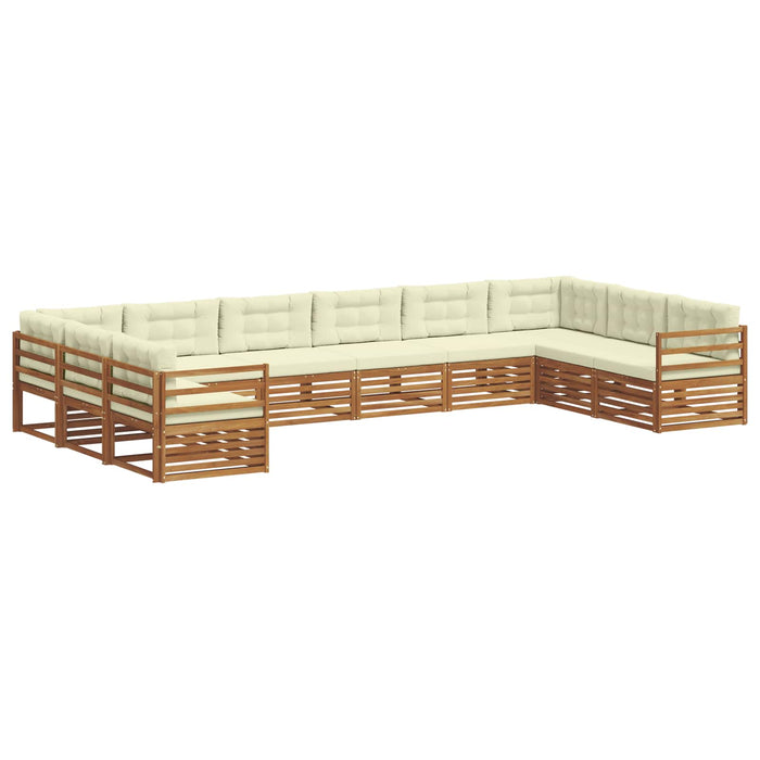 Seturi de canapele 3 pcs Natural și Crem Lemn Solid de Acacia - WALTI WALTI