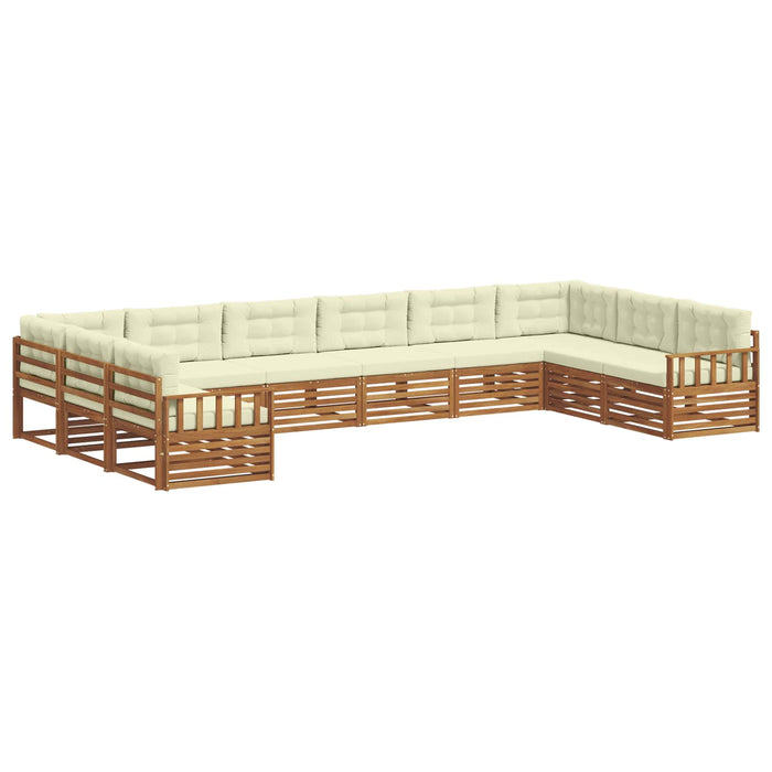 Seturi de canapele 6 pcs Natural și Crem Lemn Solid de Acacia - WALTI WALTI