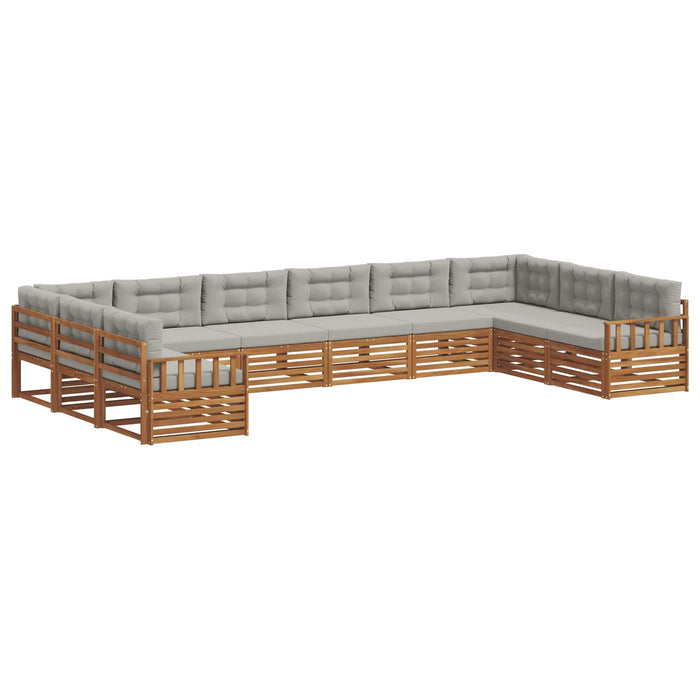 Seturi de canapele cu pernă 4 pcs Gri natural și deschis - WALTI WALTI