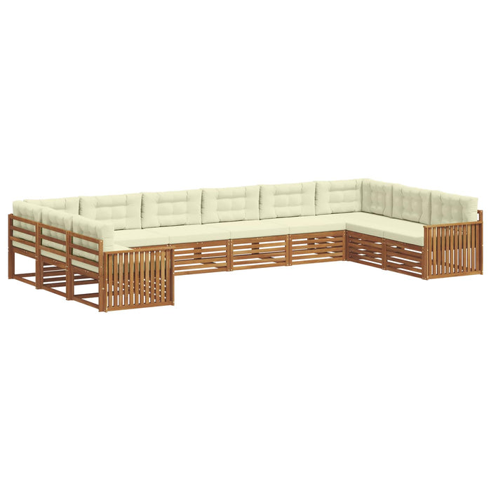 Seturi de canapele 6 pcs Natural și Crem Lemn Solid de Acacia - WALTI WALTI