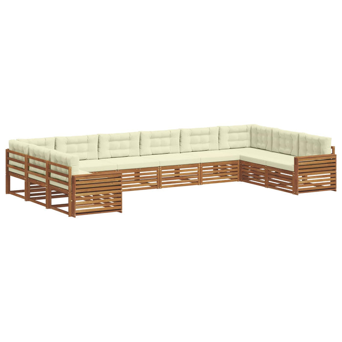 Seturi de canapele 8 pcs Natural și Crem Lemn Solid de Acacia - WALTI WALTI