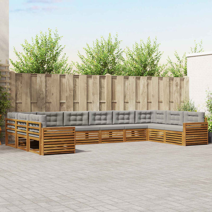 Seturi de canapele cu pernă 9 pcs Gri natural și deschis - WALTI WALTI