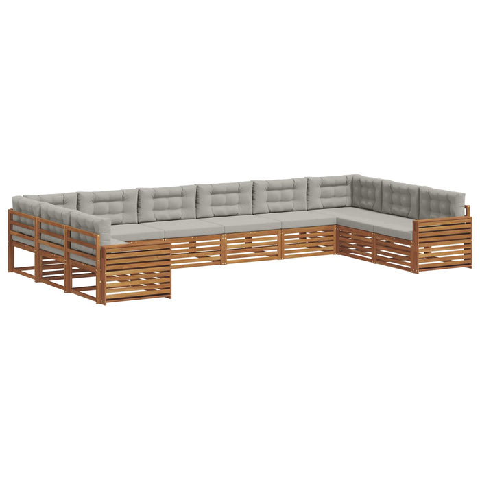 Seturi de canapele cu pernă 9 pcs Gri natural și deschis - WALTI WALTI