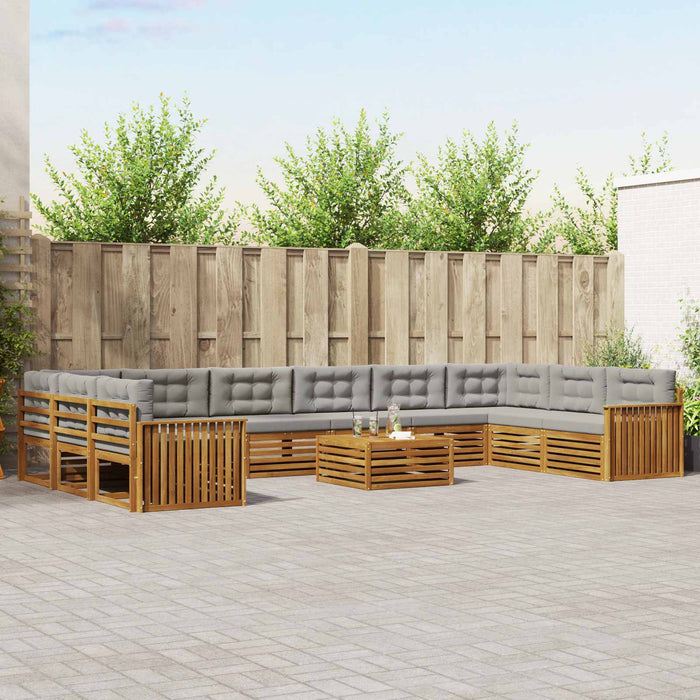 Seturi de canapele cu pernă 11 pcs Gri natural și deschis - WALTI WALTI