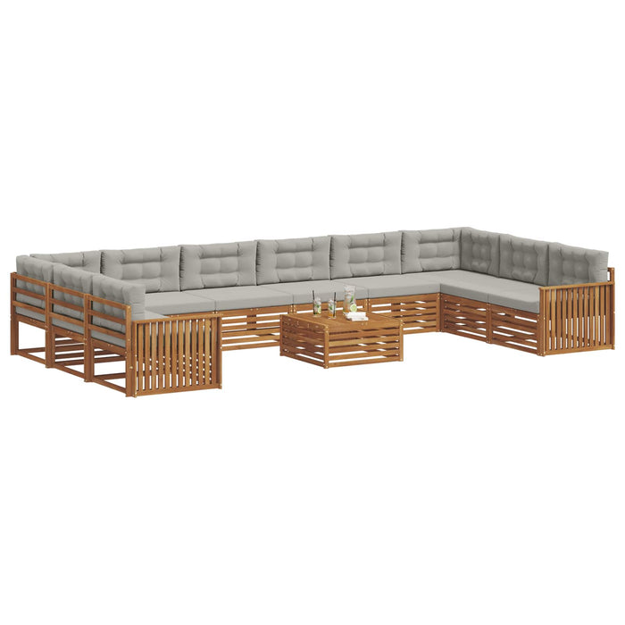 Seturi de canapele cu pernă 11 pcs Gri natural și deschis - WALTI WALTI