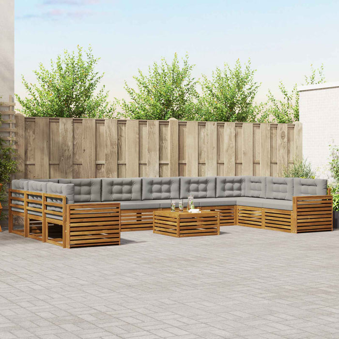Seturi de canapele cu pernă 11 pcs Gri natural și deschis - WALTI WALTI