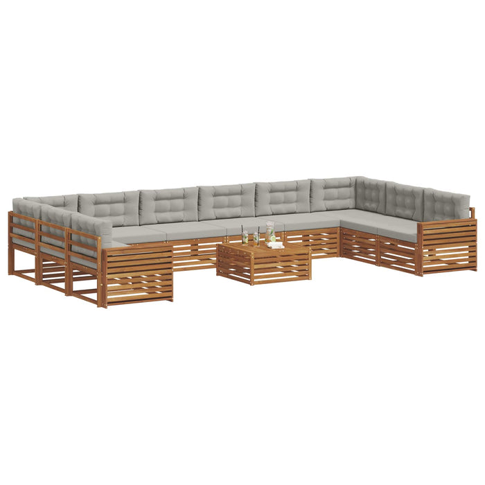 Seturi de canapele cu pernă 11 pcs Gri natural și deschis - WALTI WALTI