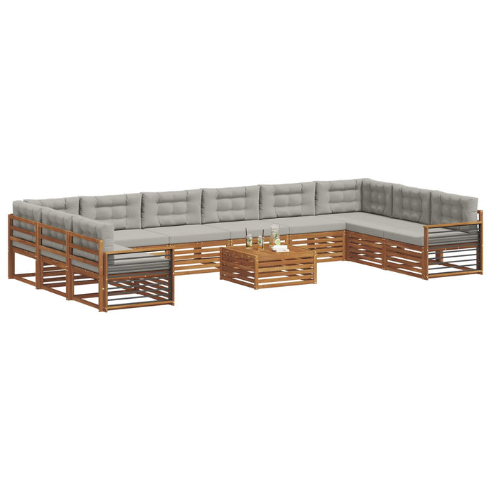 Seturi de canapele cu pernă 11 pcs Gri natural și deschis - WALTI WALTI