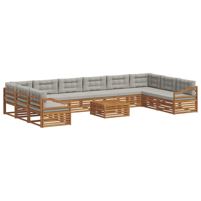 Seturi de canapele cu pernă 11 pcs Gri natural și deschis - WALTI WALTI