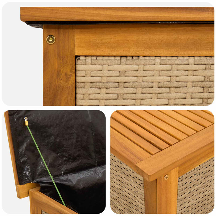 Cutie de depozitare pentru grădină 185 L Lemn Solid de Acacia - WALTI WALTI