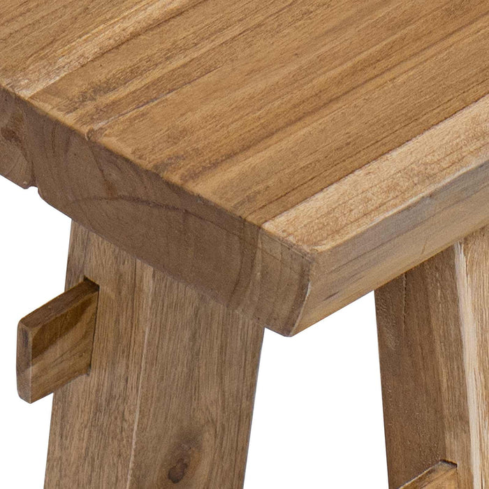 bancă natural 100 x 29 x 43,5 cm Lemn solid de tec - WALTI WALTI