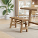 bancă natural 100 x 29 x 43,5 cm Lemn solid de tec - WALTI WALTI