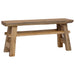 bancă natural 100 x 29 x 43,5 cm Lemn solid de tec - WALTI WALTI