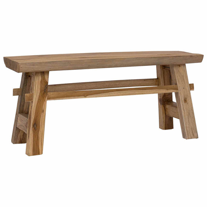 bancă natural 100 x 29 x 43,5 cm Lemn solid de tec - WALTI WALTI