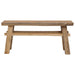 bancă natural 100 x 29 x 43,5 cm Lemn solid de tec - WALTI WALTI