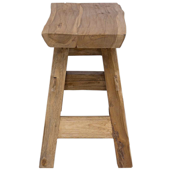 bancă natural 100 x 29 x 43,5 cm Lemn solid de tec - WALTI WALTI