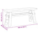 bancă natural 100 x 29 x 43,5 cm Lemn solid de tec - WALTI WALTI
