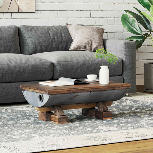 Masă de cafea natural 90 x 50 x 35 cm lemn - WALTI WALTI