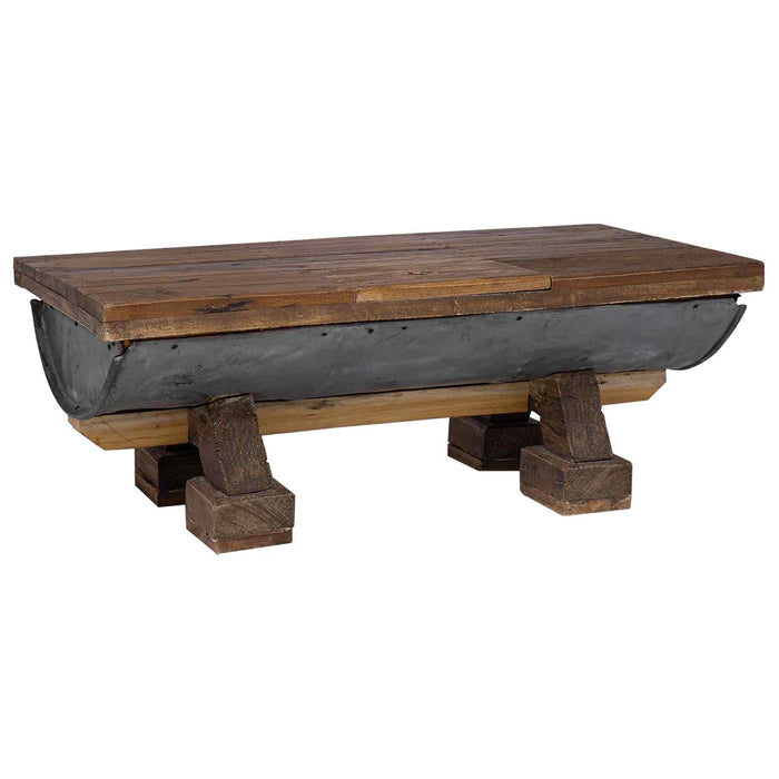 Masă de cafea natural 90 x 50 x 35 cm lemn - WALTI WALTI