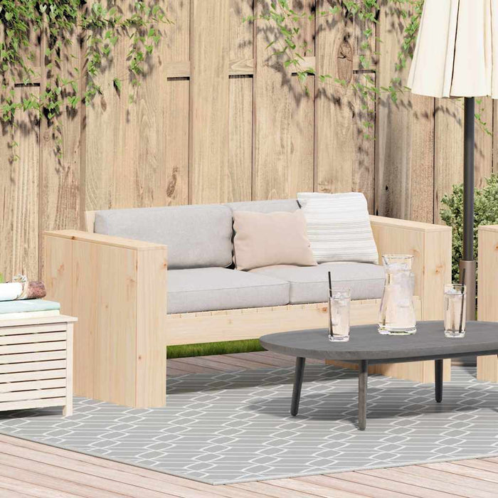 Canapea de grădină natural 134 x 60 x 62 cm Lemn de pin masiv - WALTI WALTI