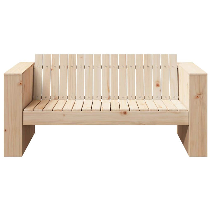 Canapea de grădină natural 134 x 60 x 62 cm Lemn de pin masiv - WALTI WALTI