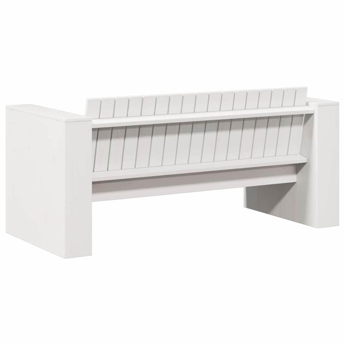 Canapea de grădină Alb 134 x 60 x 62 cm Lemn de pin masiv - WALTI WALTI