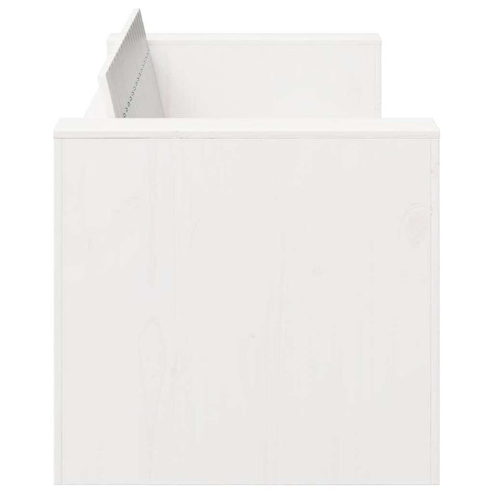 Canapea de grădină Alb 134 x 60 x 62 cm Lemn de pin masiv - WALTI WALTI