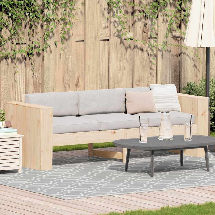 Canapea de grădină natural 185,5 x 60 x 62 cm Lemn de pin masiv - WALTI WALTI