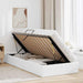 Pat cu storage Alb pur 100 x 190 cm Piele artificială - WALTI WALTI