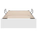 Pat cu storage Alb pur 100 x 190 cm Piele artificială - WALTI WALTI