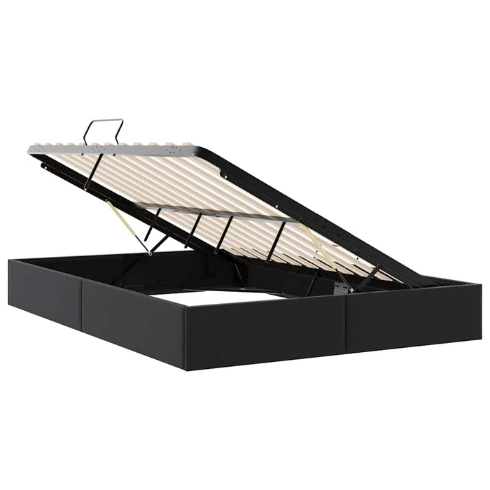 Pat cu storage Negru 137 x 190 cm Piele artificială - WALTI WALTI