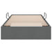 Pat cu storage cu saltea Gri închis 90 x 190 cm țesătură - WALTI WALTI