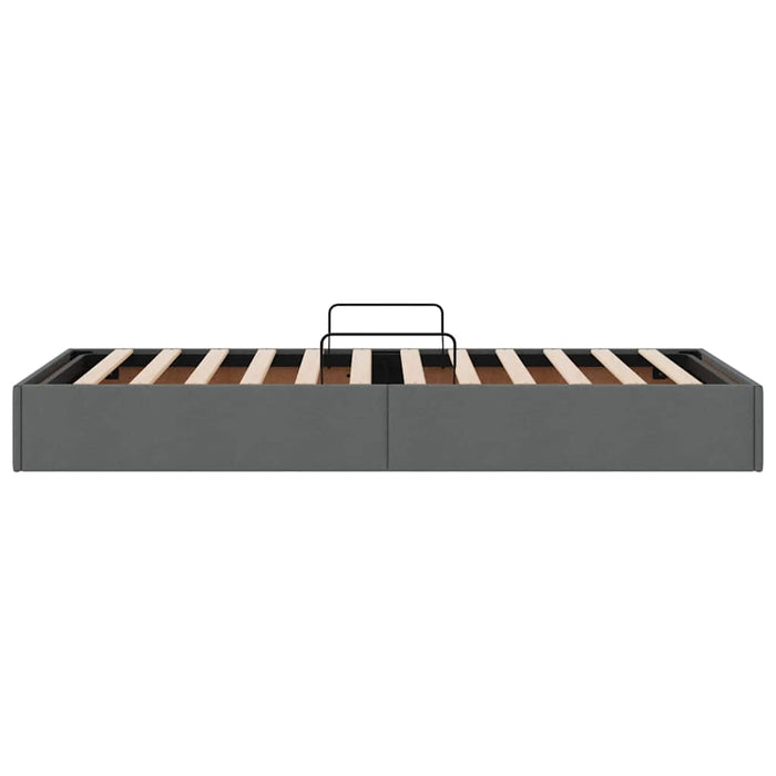 Pat cu storage cu saltea Gri închis 90 x 190 cm țesătură - WALTI WALTI