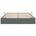 Pat cu storage cu saltea Gri închis 135 x 190 cm țesătură - WALTI WALTI
